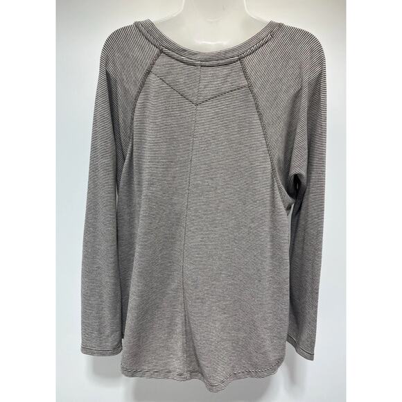 Tommy Hilfiger Sport Oversized Long Sleeve Gray Stripe Size Small - Picture 5 of 8